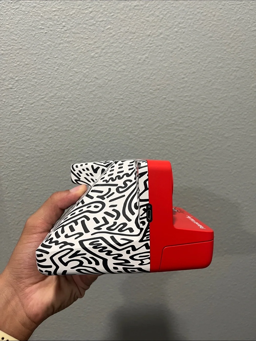 Polaroid Red Instant Camera with Playful Graphic